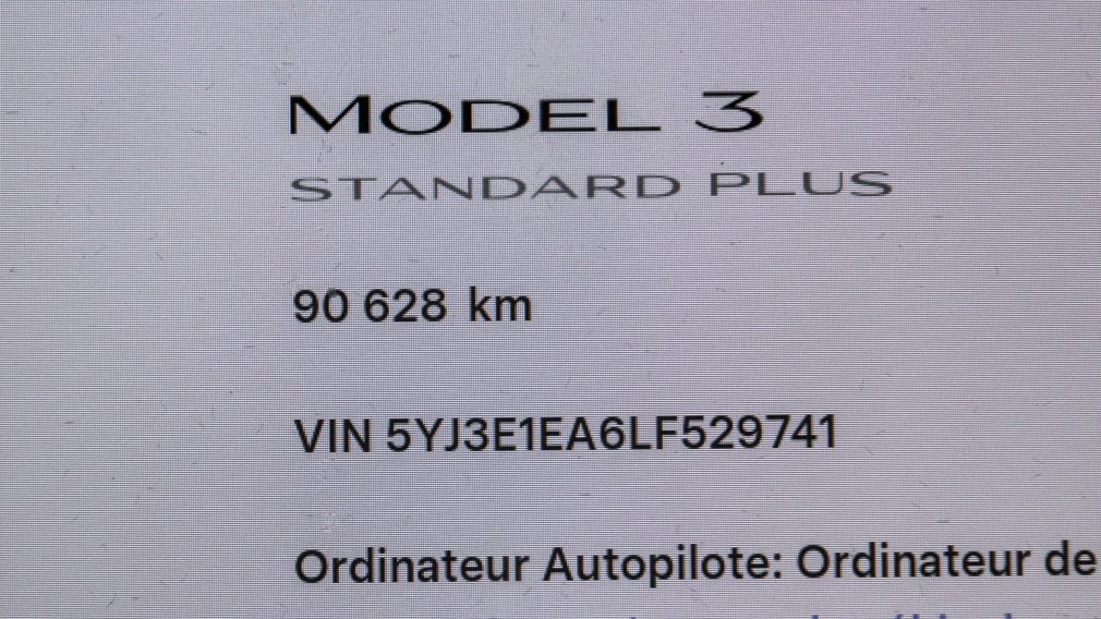 Tesla Model 3 Standard Range Plus 2020 d&rsquo;occasion à vendre - 12