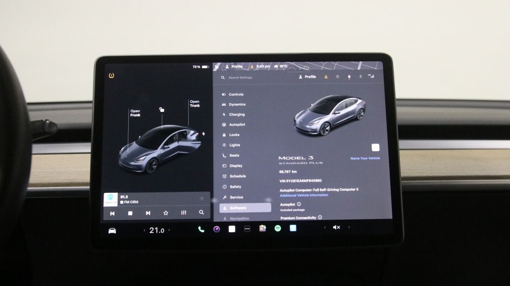 Tesla Model 3 Standard Range Plus 2021 d&rsquo;occasion à vendre - 17