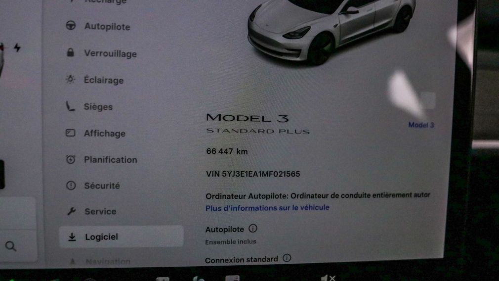 Tesla Model 3 Standard Range Plus 2021 d&rsquo;occasion à vendre - 9