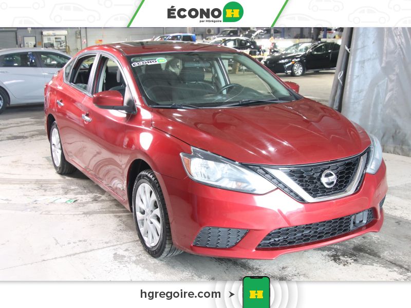 Red 2019 Nissan Sentra Sedan Front-Wheel Drive Automatic