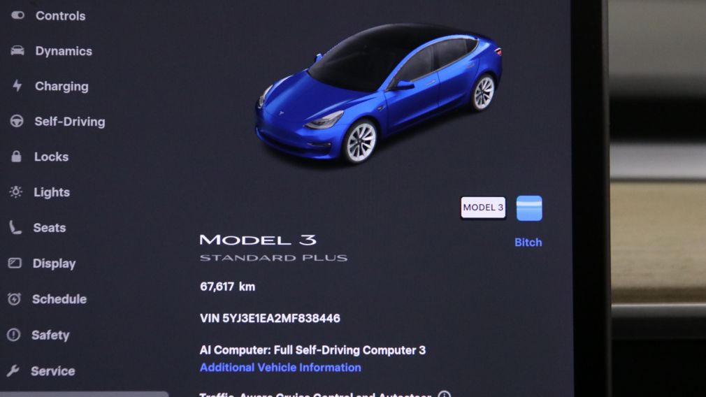 Tesla Model 3 Standard Range Plus 2021 d&rsquo;occasion à vendre - 17