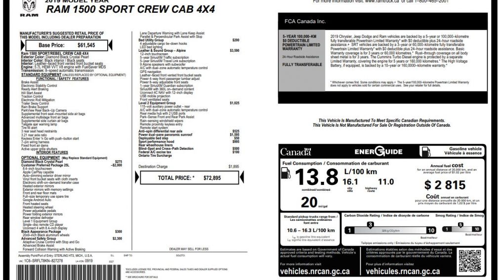 Ram 1500 Sport 2019 d&rsquo;occasion à vendre - 29