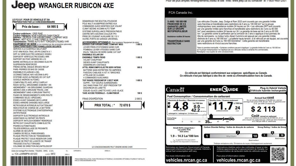 Jeep Wrangler Rubicon 2023 d&rsquo;occasion à vendre - 31