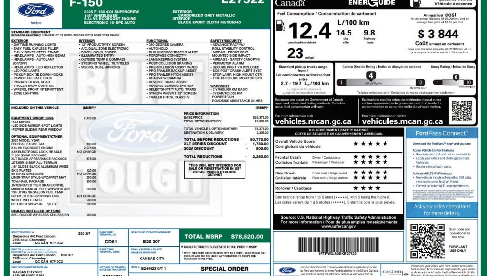 Ford F150 XLT 2025 d&rsquo;occasion à vendre - 29