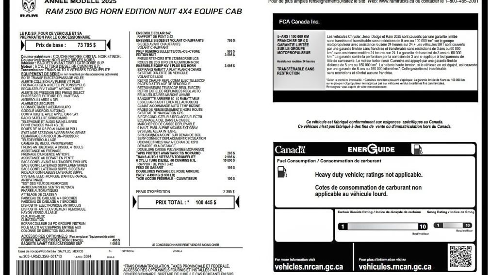 Ram 2500 Big Horn 2025 d’occasion à vendre - 32