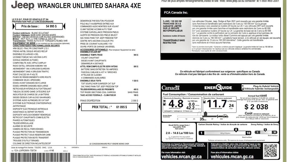 Jeep Wrangler Unlimited Sahara 2021 d’occasion à vendre - 34