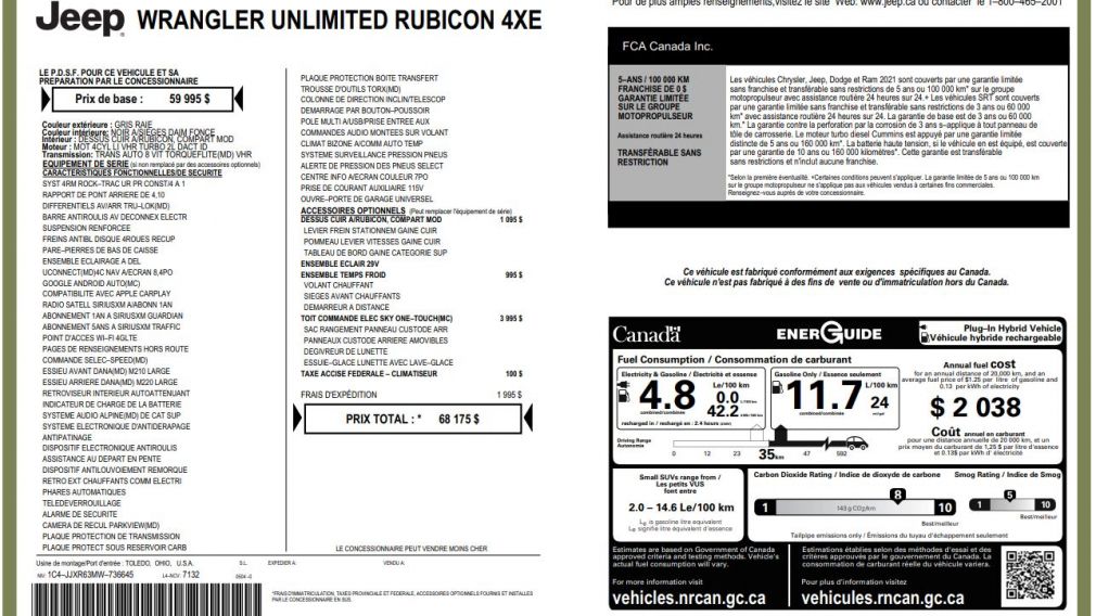 Jeep Wrangler Unlimited Rubicon 2021 d&rsquo;occasion à vendre - 36