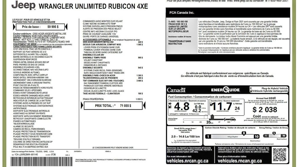 Jeep Wrangler Unlimited Rubicon 2021 d’occasion à vendre - 38