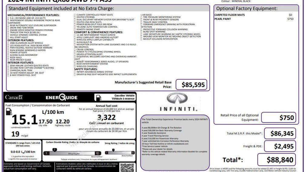 Infiniti QX80 LUXE 2024 d’occasion à vendre - 31