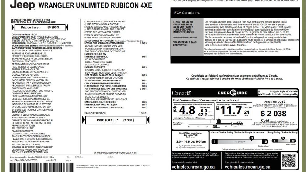 Jeep Wrangler Unlimited Rubicon 2021 d’occasion à vendre - 39