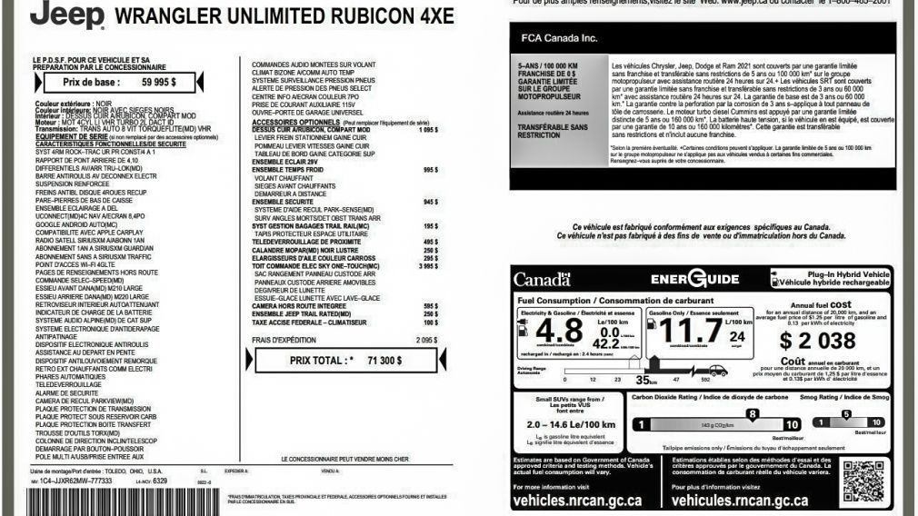 Jeep Wrangler Unlimited Rubicon 2021 d’occasion à vendre - 39