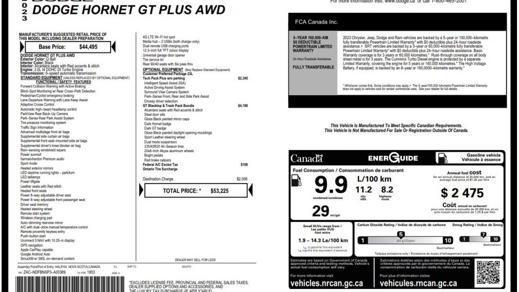 Dodge Hornet GT Plus 2023 d&rsquo;occasion à vendre - 32