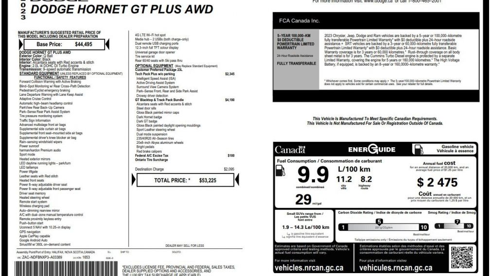 Dodge Hornet GT Plus 2023 d&rsquo;occasion à vendre - 32