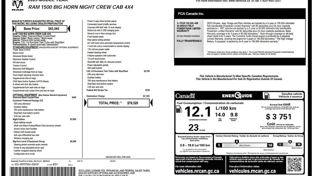 Dodge Ram Big Horn 2025 d&rsquo;occasion à vendre - 33