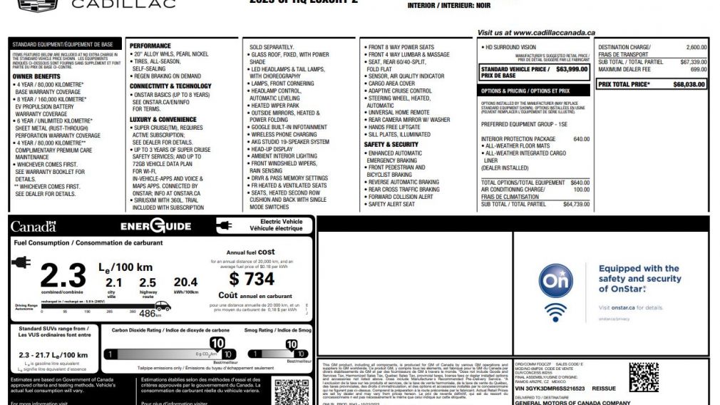 Cadillac OPTIQ Luxury 2025 d&rsquo;occasion à vendre - 31