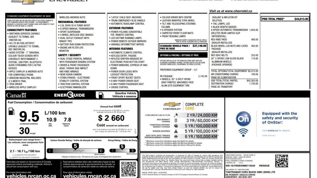 Chevrolet Camaro 1LT 2021 d&rsquo;occasion à vendre - 35