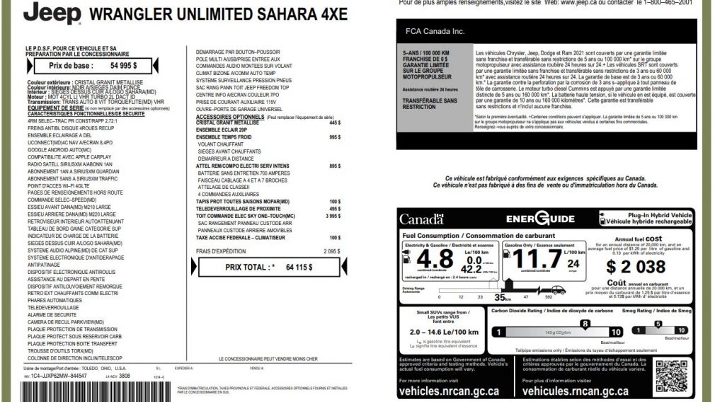 Jeep Wrangler Unlimited Sahara 2021 d&rsquo;occasion à vendre - 38