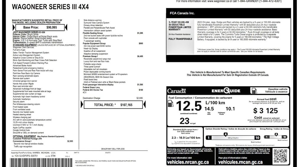 Jeep Wagoneer Series III 2023 d&rsquo;occasion à vendre - 32