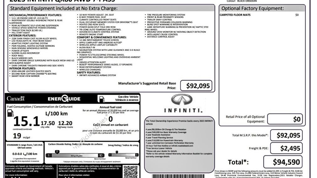 Infiniti QX80 ProACTIVE 2023 d&rsquo;occasion à vendre - 33
