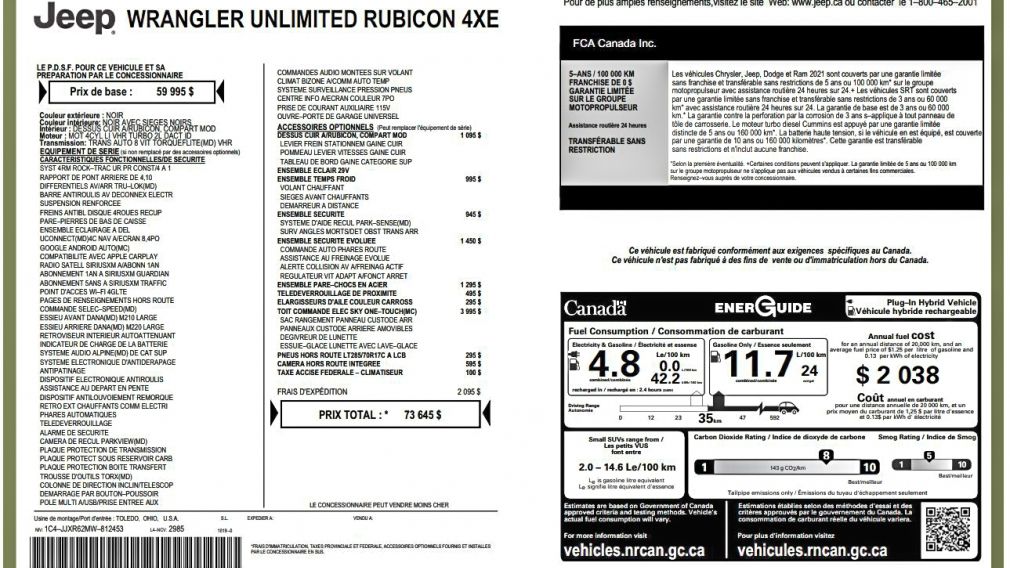 Jeep Wrangler Unlimited Rubicon 2021 d&rsquo;occasion à vendre - 36