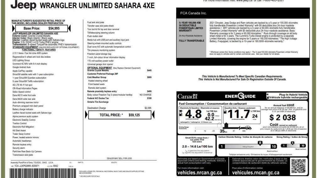 Jeep Wrangler Unlimited Sahara 2021 d&rsquo;occasion à vendre - 33