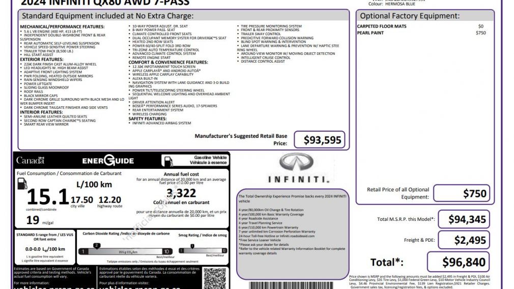 Infiniti QX80 ProACTIVE 2024 d&rsquo;occasion à vendre - 33