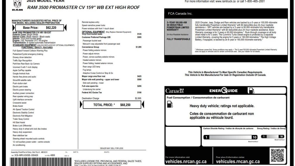 Ram Promaster Tradesman 2025 d&rsquo;occasion à vendre - 24
