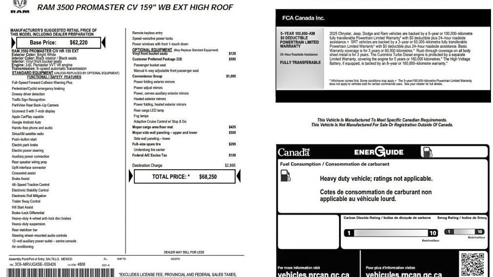 Ram Promaster Tradesman 2025 d&rsquo;occasion à vendre - 24