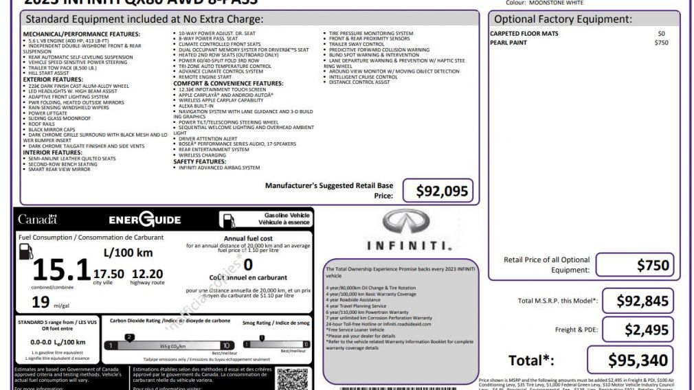 Infiniti QX80 ProACTIVE 2023 d&rsquo;occasion à vendre - 33