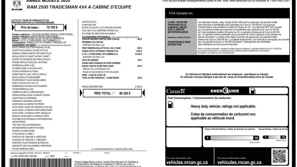 Ram 2500 Tradesman 2025 d&rsquo;occasion à vendre - 31
