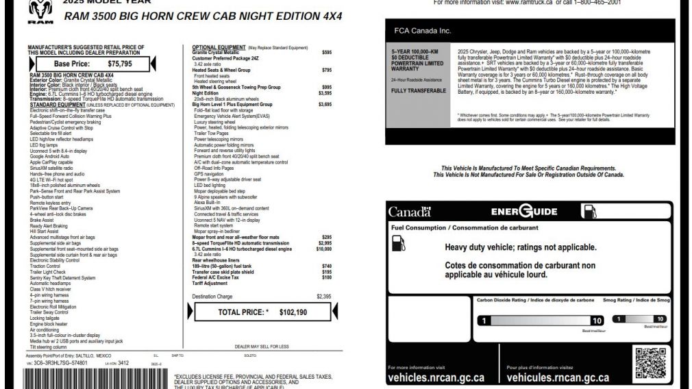 Ram 3500 Big Horn 2025 d&rsquo;occasion à vendre - 33