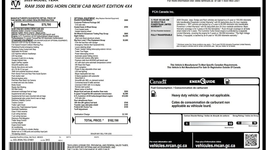 Ram 3500 Big Horn 2025 d&rsquo;occasion à vendre - 33