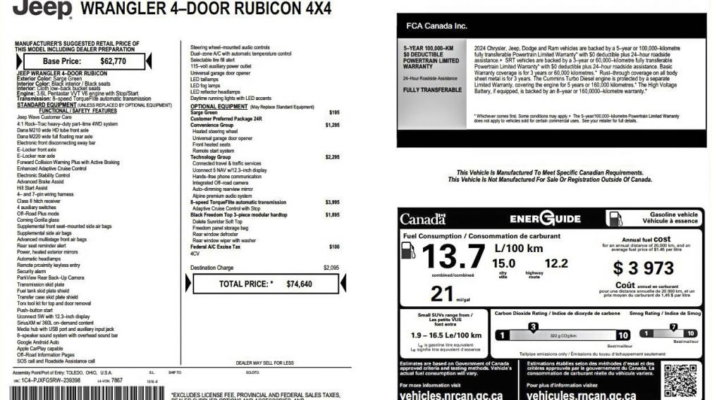Jeep Wrangler Rubicon 2024 d&rsquo;occasion à vendre - 31