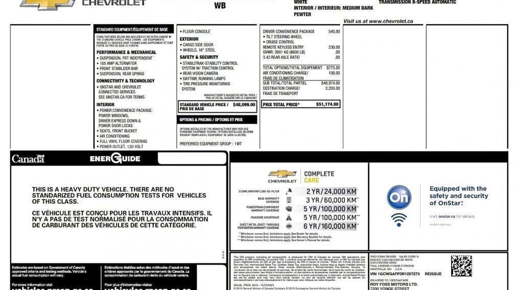 Chevrolet Express RWD 2500 135&Prime; 2024 d&rsquo;occasion à vendre - 23