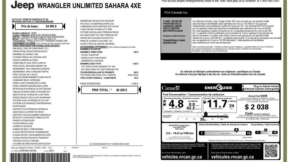 Jeep Wrangler Unlimited Sahara 2021 d&rsquo;occasion à vendre - 31