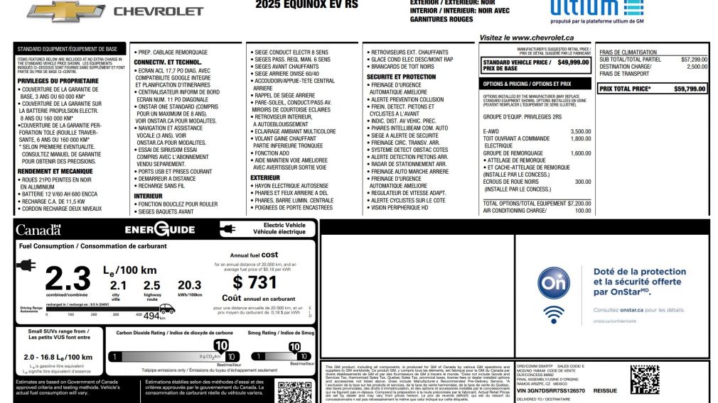 Chevrolet Equinox RS 2025 d&rsquo;occasion à vendre - 31