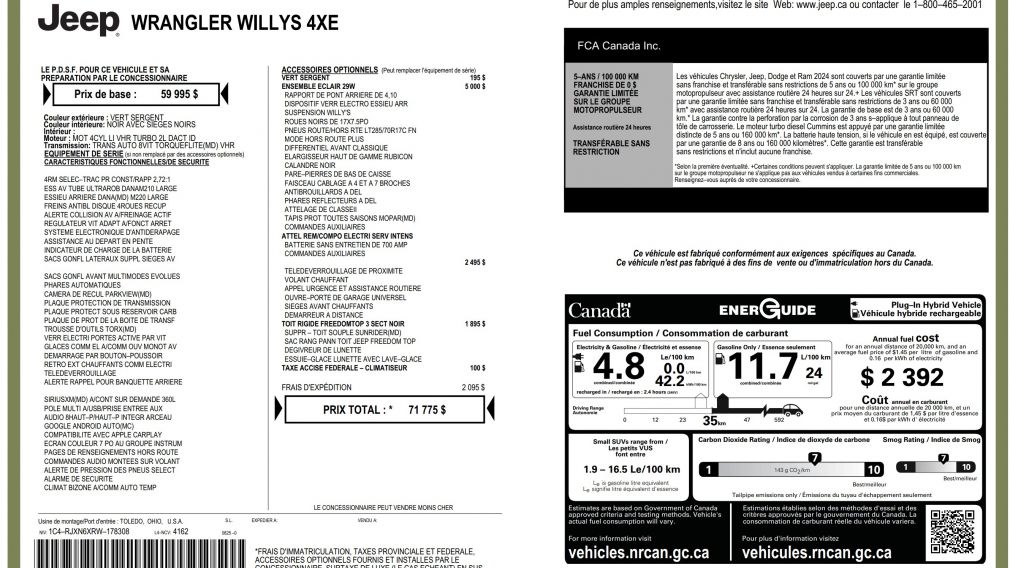 Jeep Wrangler Willys 2024 d&rsquo;occasion à vendre - 32