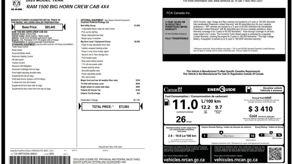 Dodge Ram Big Horn 2025 d&rsquo;occasion à vendre - 2