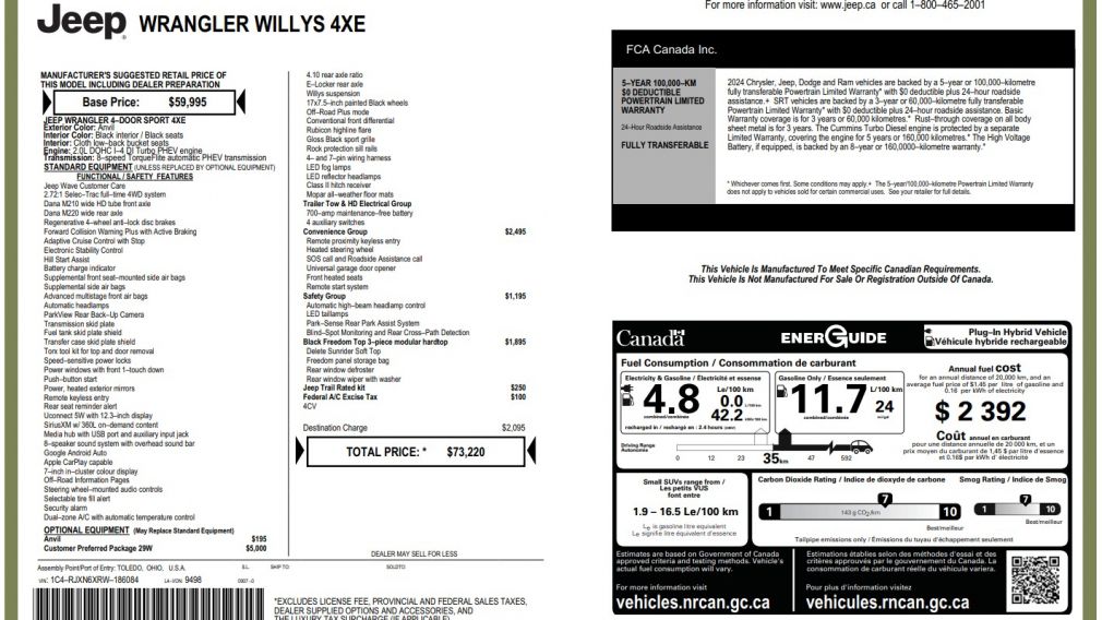 Jeep Wrangler Willys 2024 d&rsquo;occasion à vendre - 30