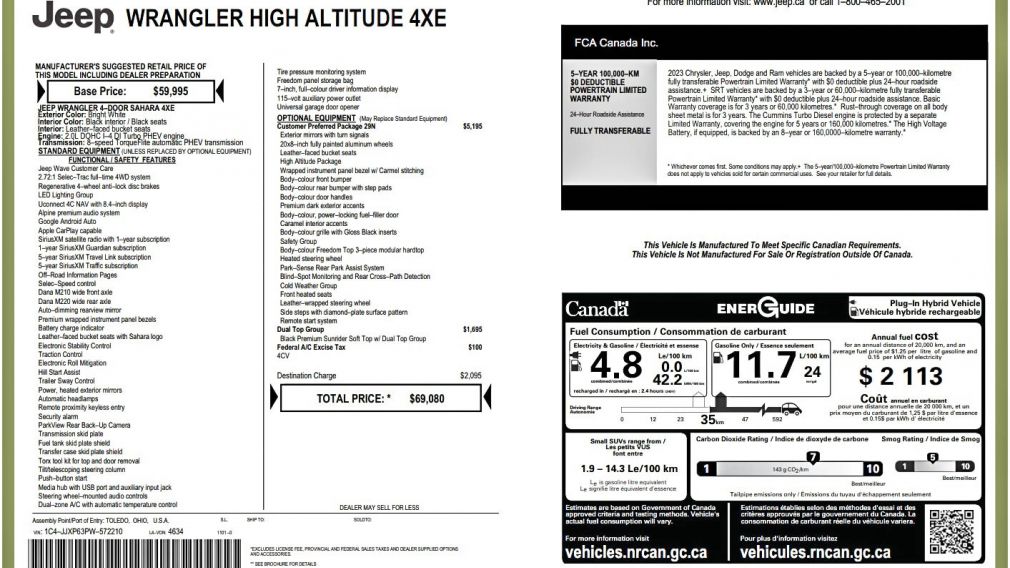 Jeep Wrangler High Altitude 2023 d&rsquo;occasion à vendre - 32