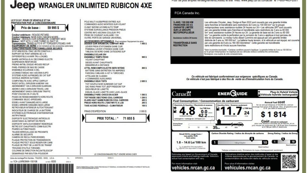 Jeep Wrangler Unlimited Rubicon 2022 d&rsquo;occasion à vendre - 33