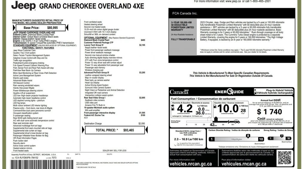 Jeep Grand Cherokee 4xe Overland 2023 à vendre à Trois-Rivières - 36