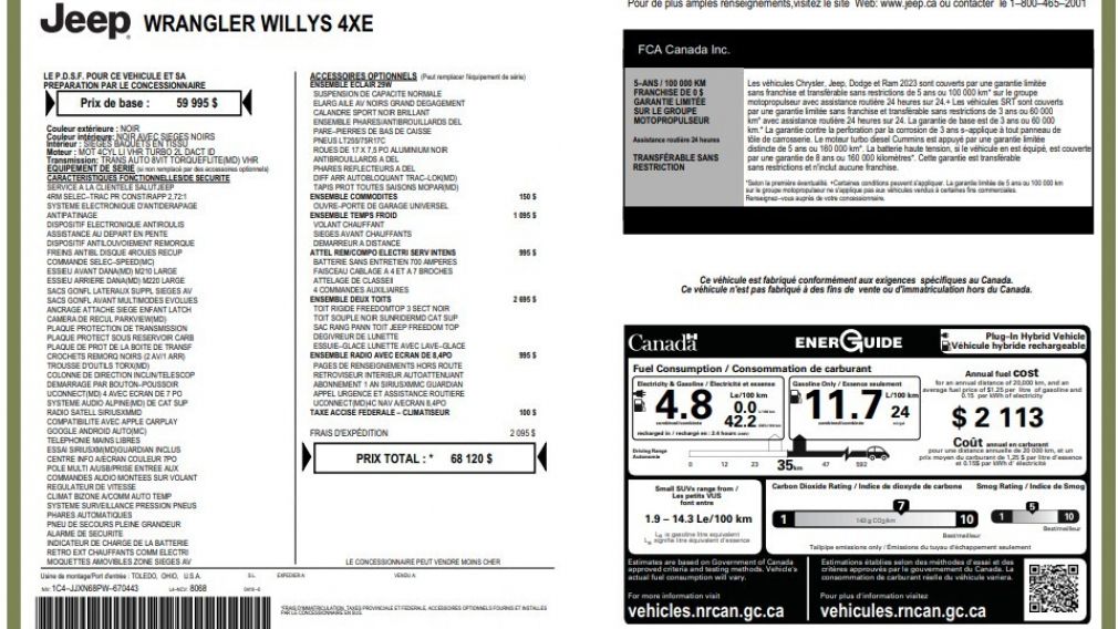 Jeep Wrangler Willys 2023 d&rsquo;occasion à vendre - 32