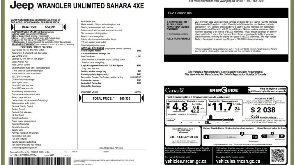 Jeep Wrangler Unlimited Sahara 2021 d&rsquo;occasion à vendre - 31