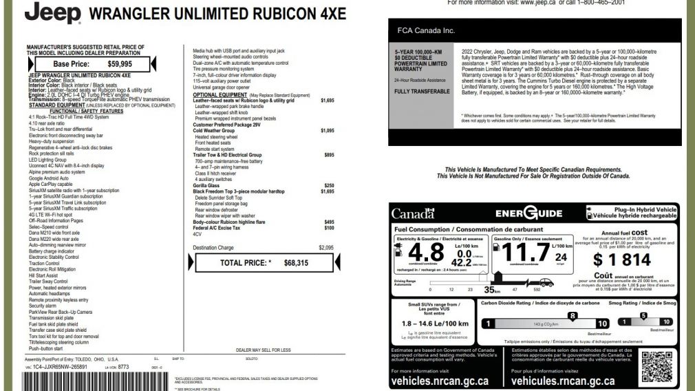 Jeep Wrangler Unlimited Rubicon 2022 d&rsquo;occasion à vendre - 34