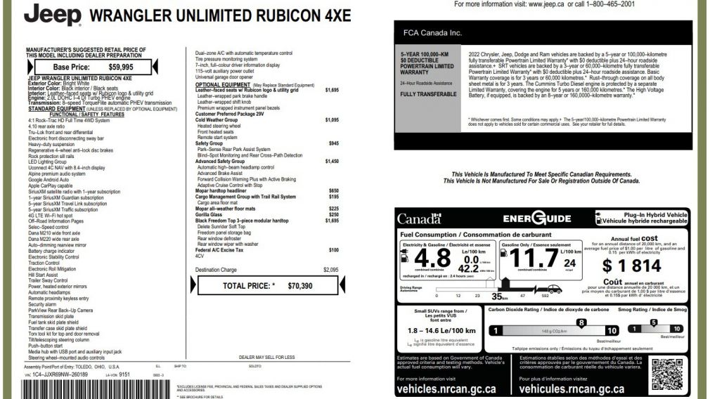 Jeep Wrangler Unlimited Rubicon 2022 d&rsquo;occasion à vendre - 2