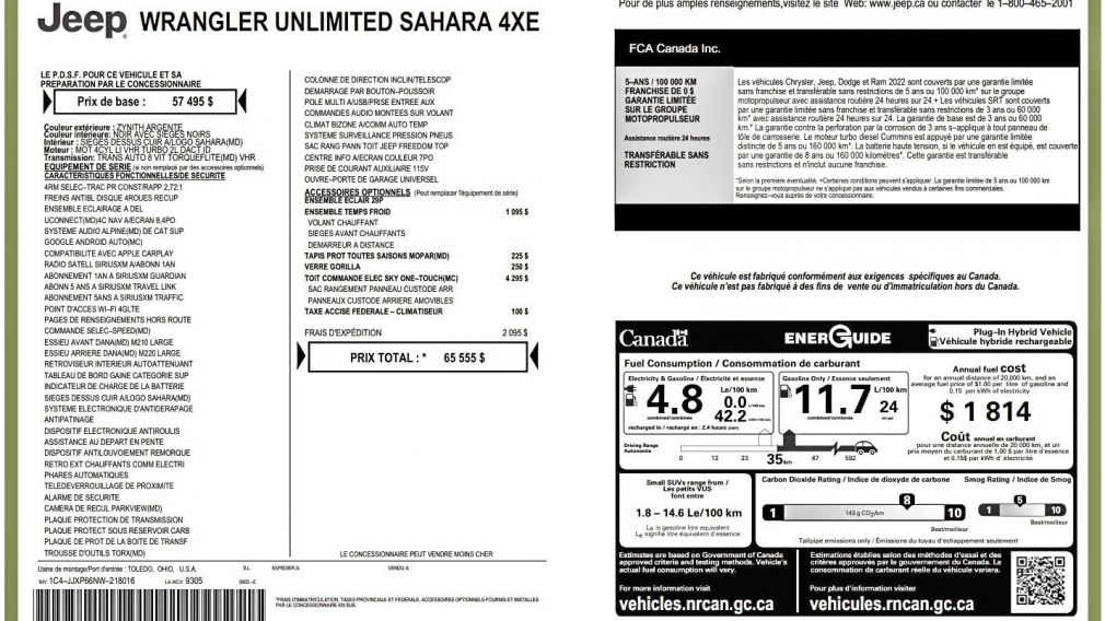 Jeep Wrangler Unlimited Sahara 2022 à vendre à Trois-Rivières - 2