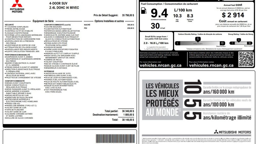Mitsubishi RVR GT 2025 d&rsquo;occasion à vendre - 2