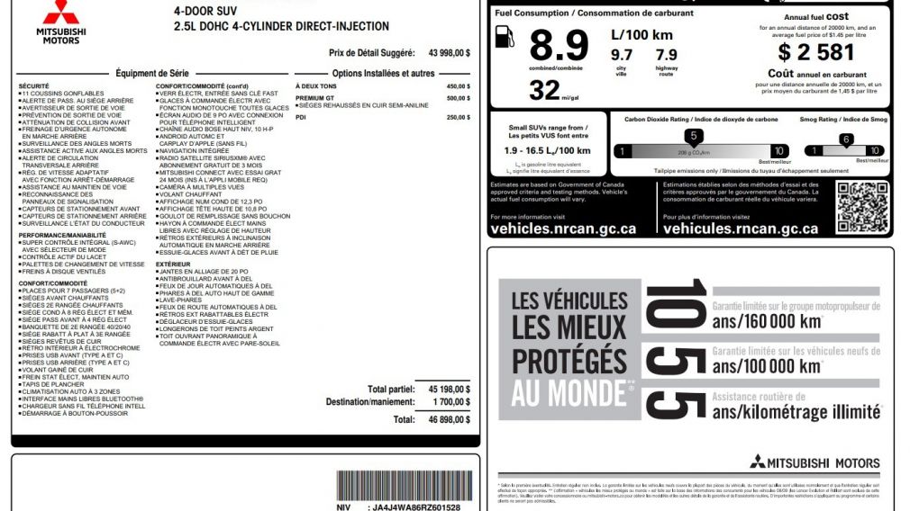 Mitsubishi Outlander GT Premium 2024 d&rsquo;occasion à vendre - 30