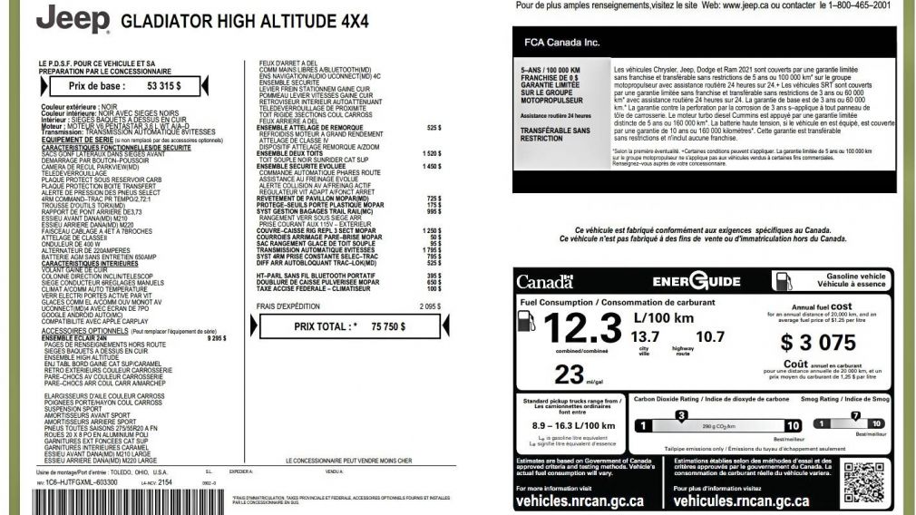 Jeep Gladiator High Altitude 2021 à vendre à Shawinigan - 28
